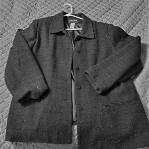 Excellent Condition Sag Harbor 22W Black Dress Coat